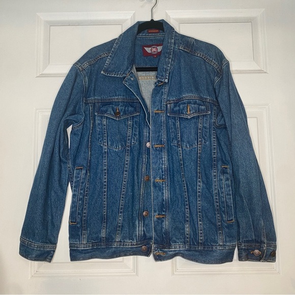 Vintage DG Denim Gear Jean Jacket Size Medium Cotton Made in Hong Kong
